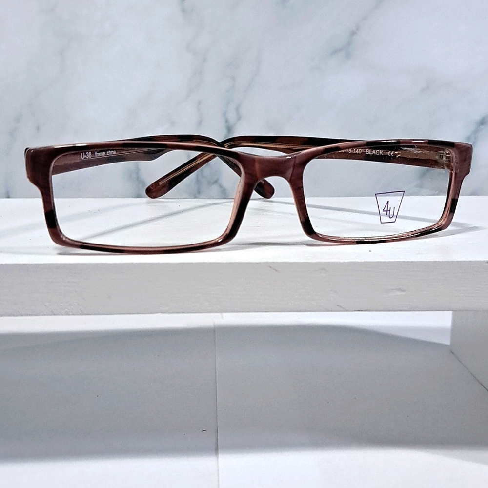 NEW Prescription-ready eyeglass frame, black/purple glasses unisex 54-18-140